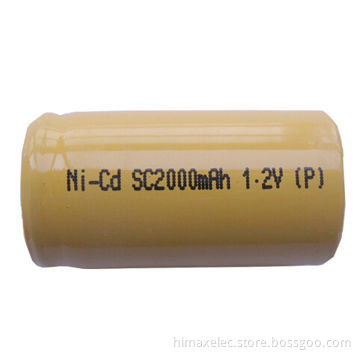 sub c rechargeable battery sc 1.2v 2000mah nicd battery for power tool battery